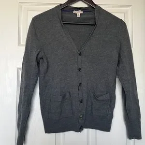 GAP Sweaters Gap Extra Fine Merino Wool Grey Cardigan Sz Xs